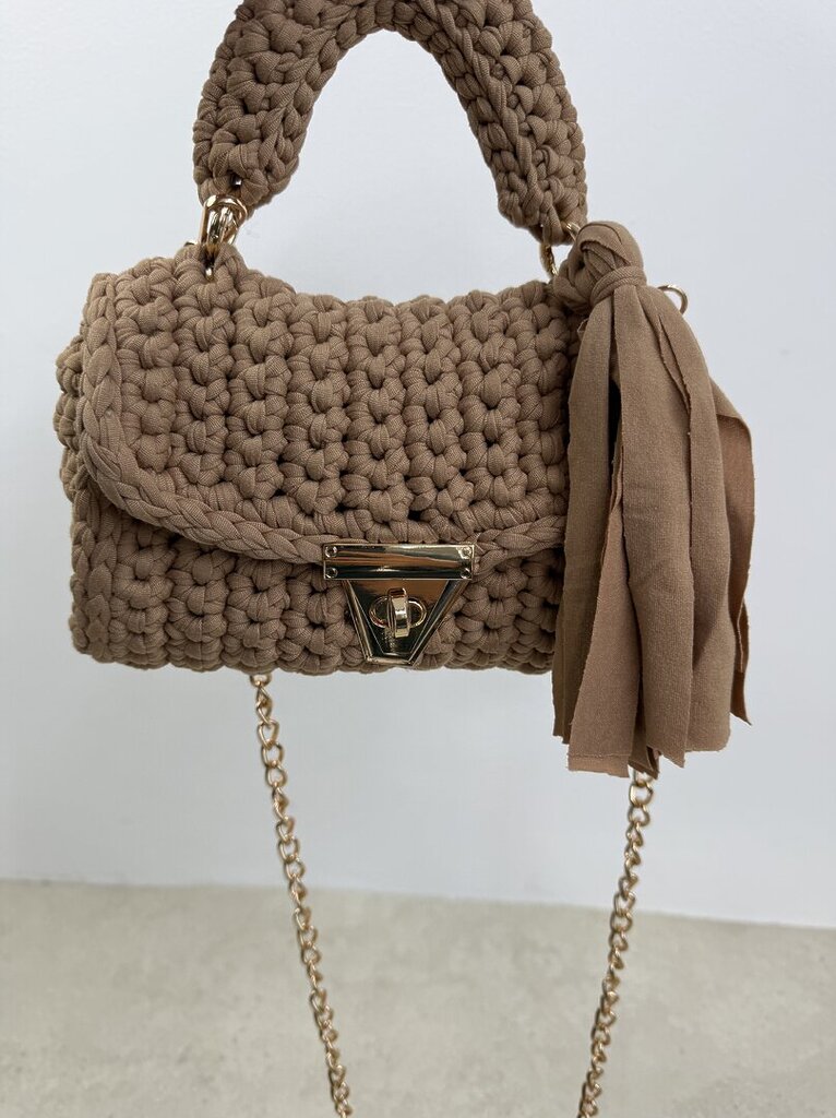 Bag Crochet manico patta nocciola 