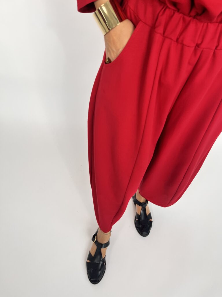 Pantalone uovo VERONICA - Rosso 