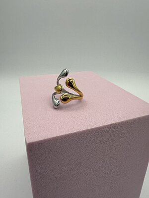 Anello mix silver gold