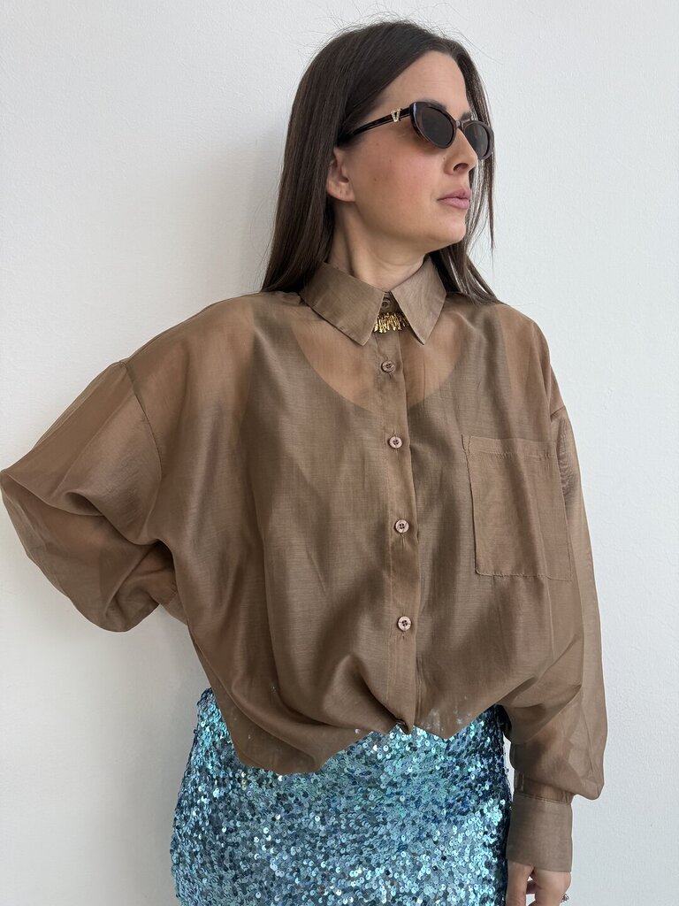 Camicia Velata - nocciola 