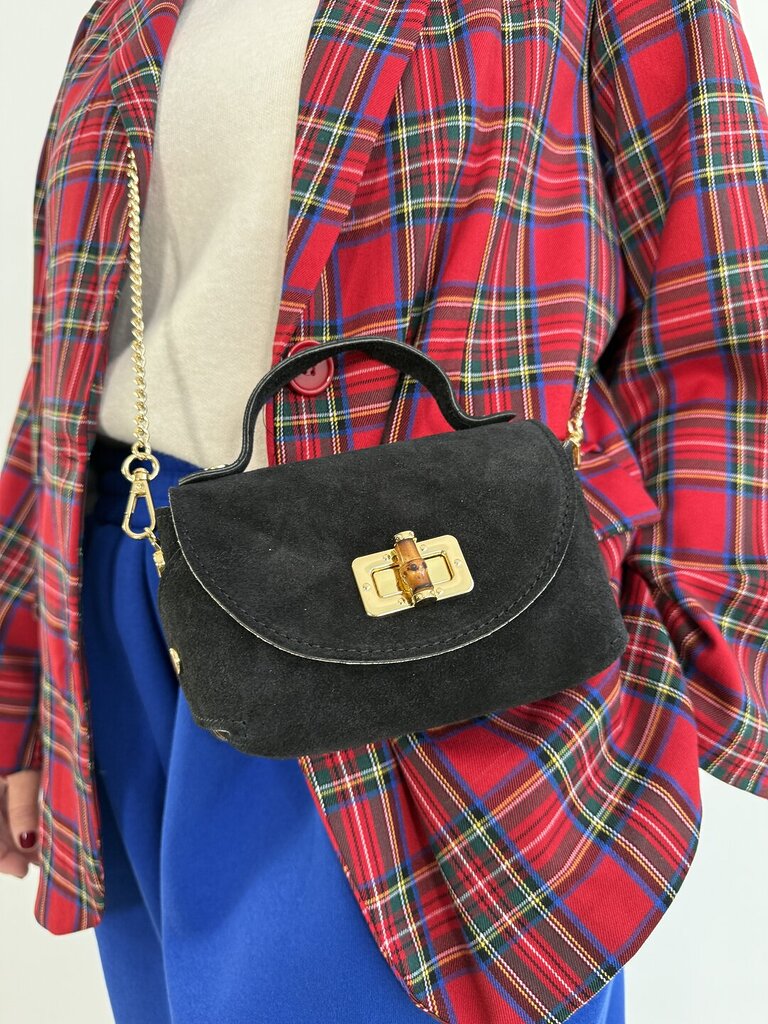 Minibag true leather nero 