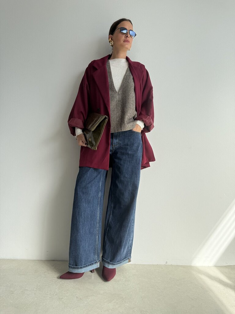 Blazer unito Morgana - Bordeaux 