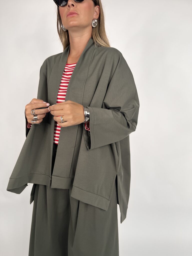 Cardigan VITTORIA - verde militare 