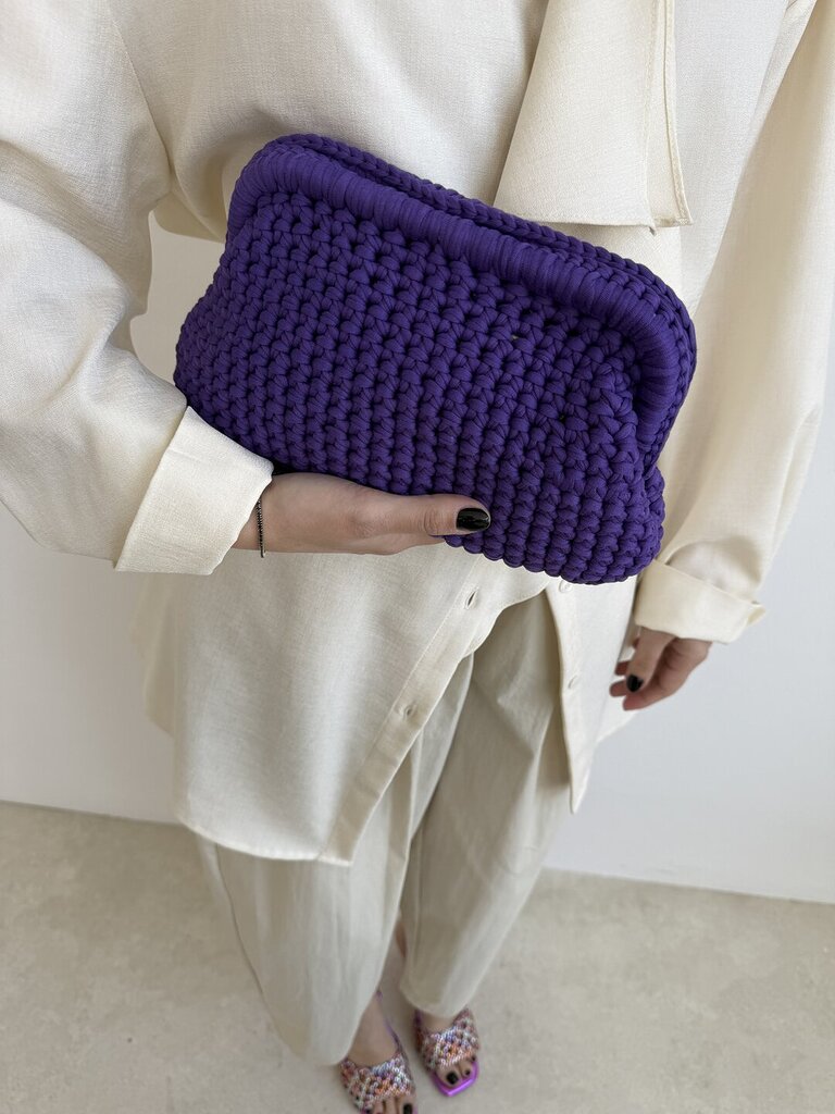 Clutch intreccio viola 
