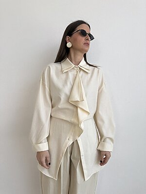 Camicia bavero panna