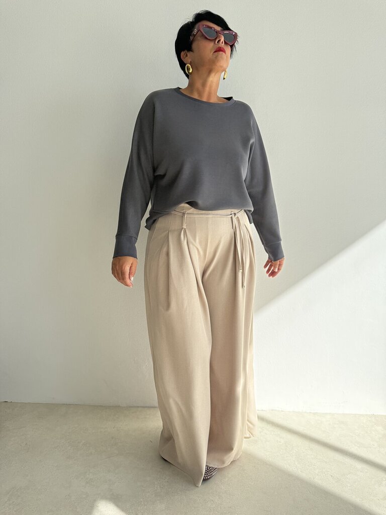 Pantalone largo CAMILLA - Beige 