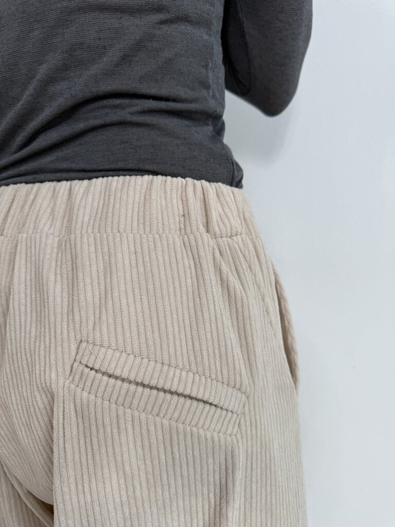 Panta Susanna velvet costa - Avorio 