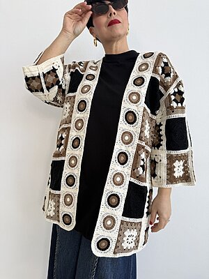 Cardigan macramè