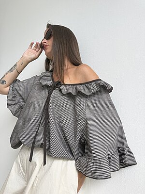 Camicia vichy rouches