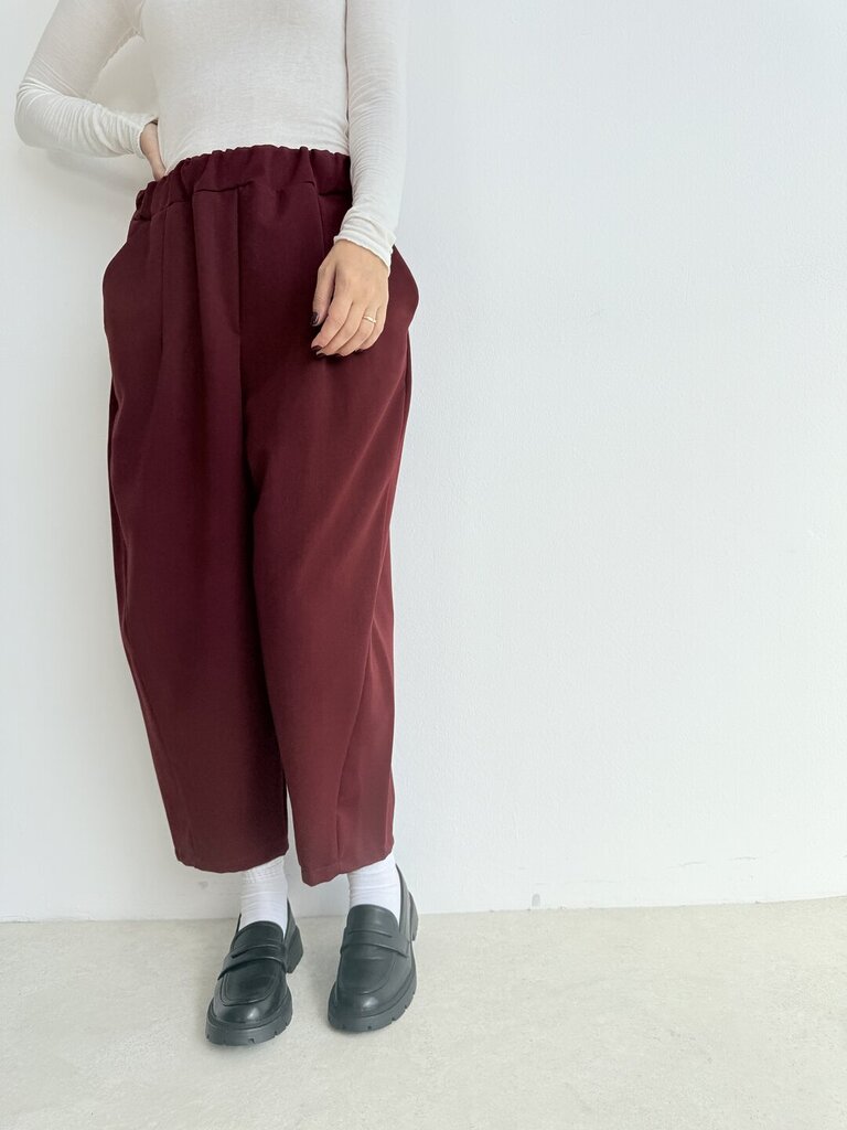 Panta ovetto CLELIA + 𝚌𝚘𝚕𝚘𝚛𝚒 - Bordeaux 