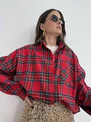 Camicia flanella SantaClus Scozzese Red