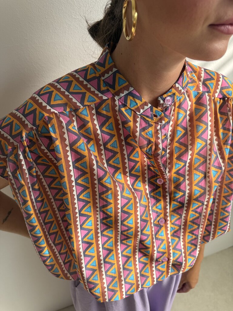Camicia Azteco - arancio 