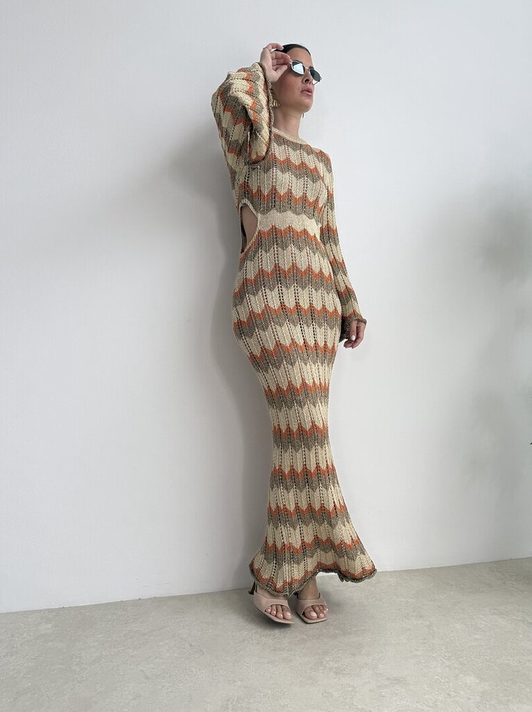 Abito sirena lurex - arancio 