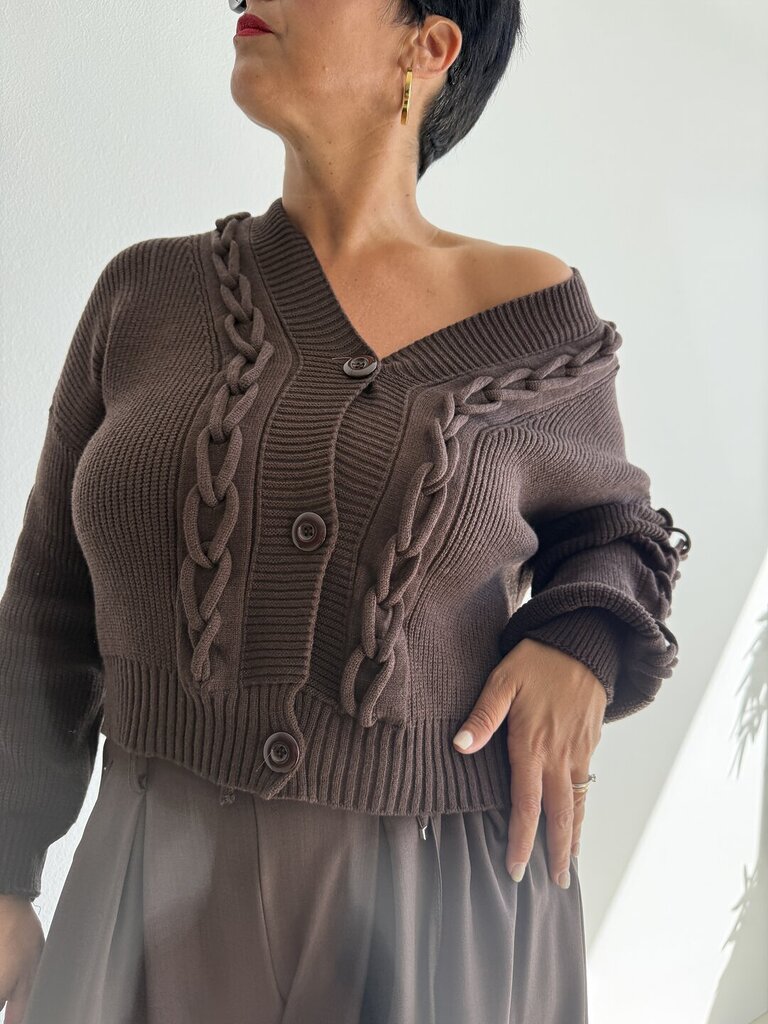 Cardigan LUNA - cioccolato 