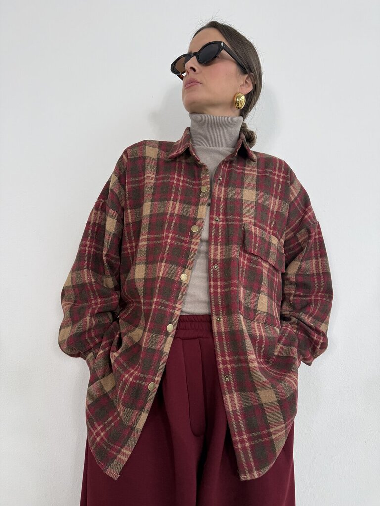 Camicia scacco Lisa - Bordeaux 