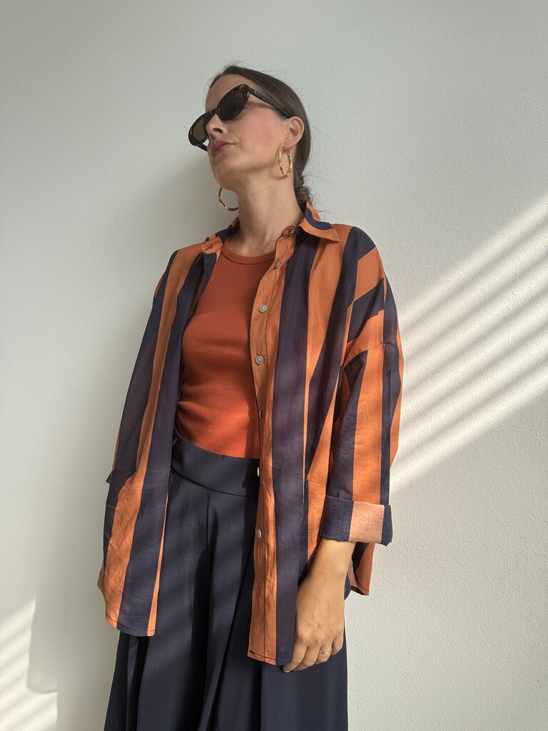Camicia rigone Leonida - Blu 