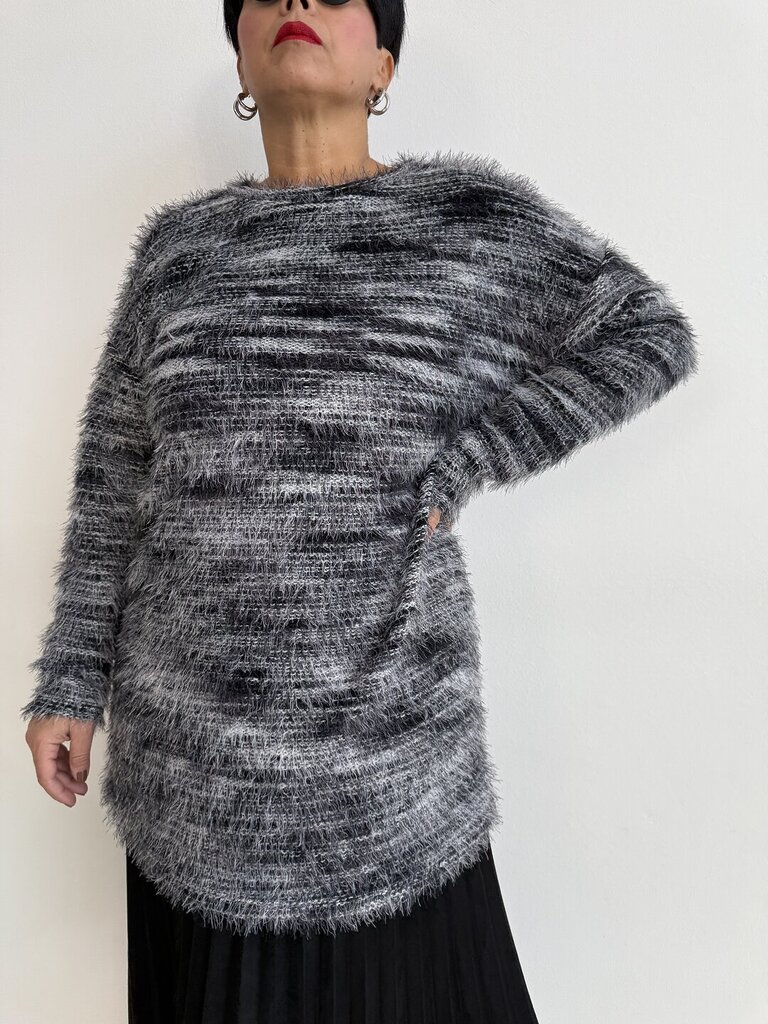 Maxi pull dress furetto - Nero 