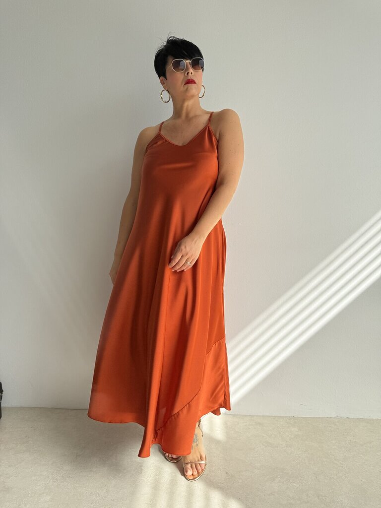 Abito Ludmilla satin - ruggine 