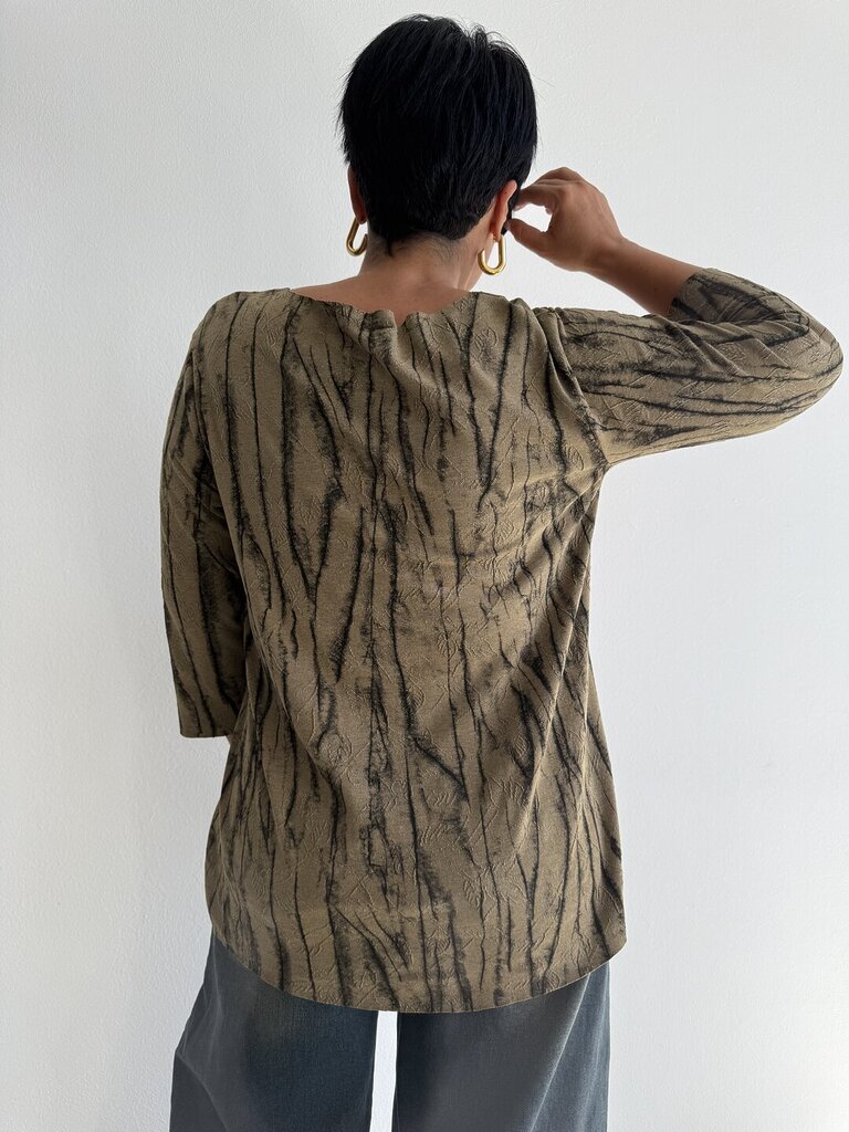 Ts m/lunga MARMORIZZATO - verde militare 