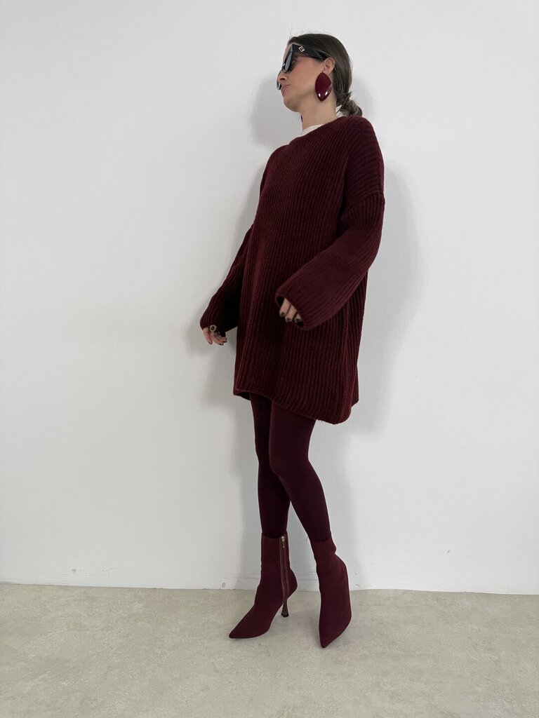 Maxi pull Astra - Bordeaux 