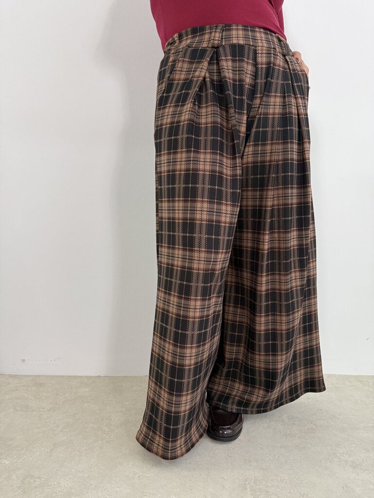 Panta suede check brownblack 