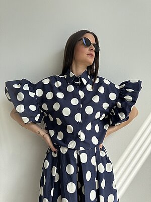 Camicia balloon pois