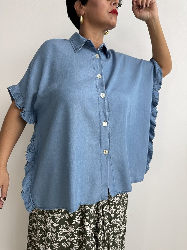 Camicia profilo laterale rouches 