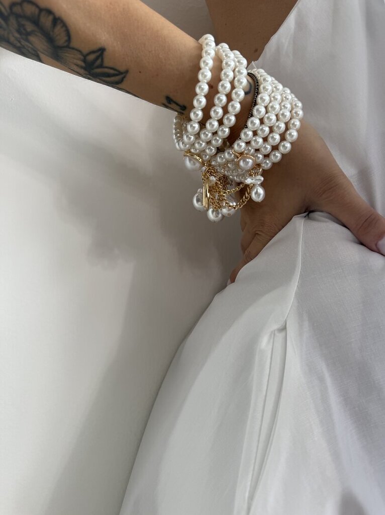 Bracciale fili perle 