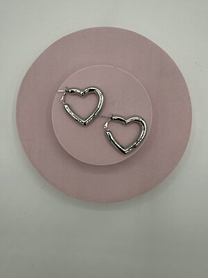 Orecchino cuore argento