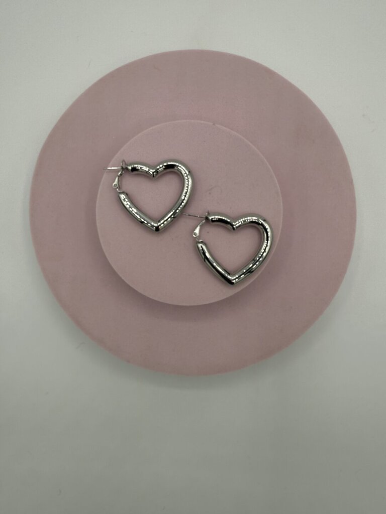 Orecchino cuore argento 