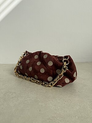 Bag Suede Pois red