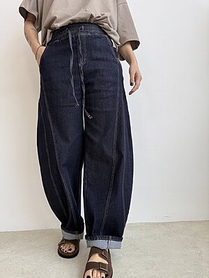 Jeans ballon dark denim