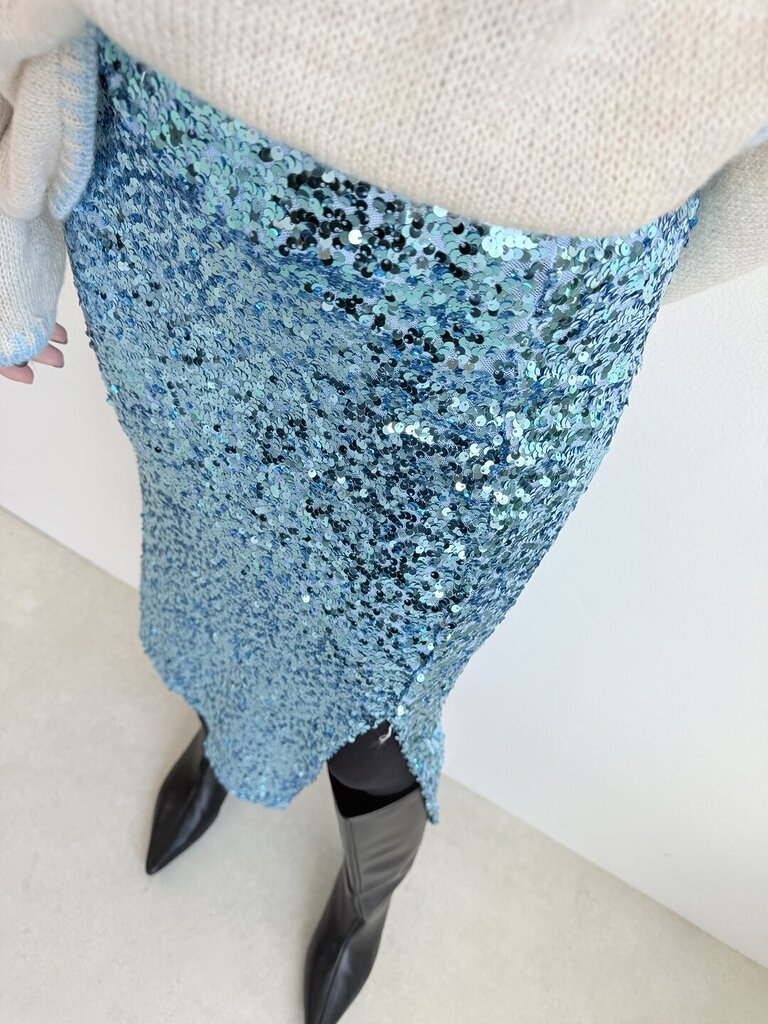 Longuette paillettes - Celeste 