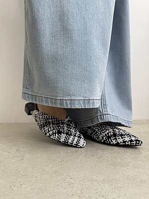 Sling punta tessuto black