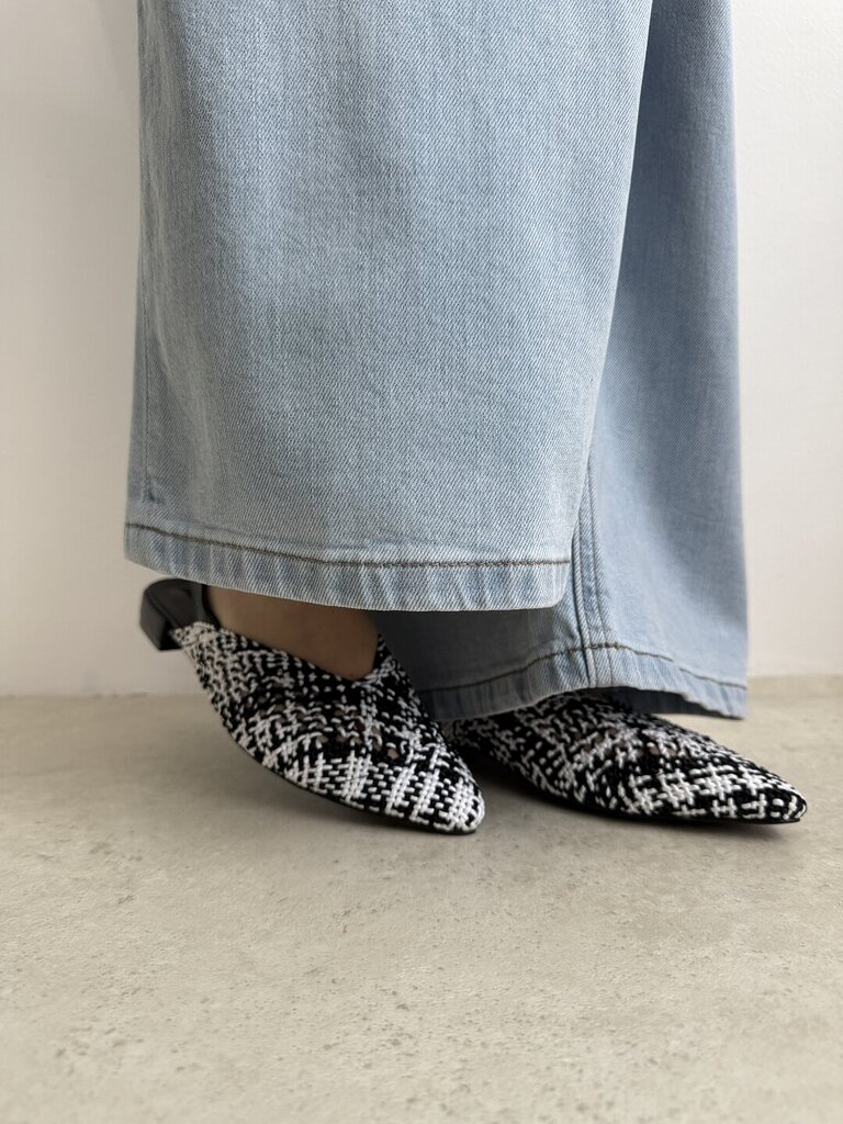 Sling punta tessuto black 