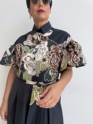 Camicia balloon fiore