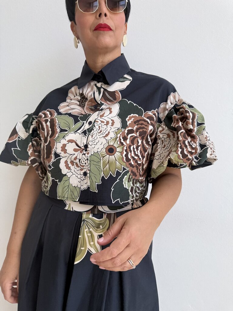 Camicia balloon fiore 