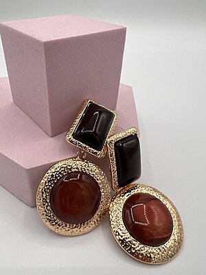 Square circle brown