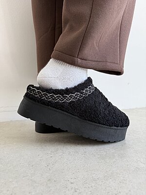 Ciabatta Nero teddy plat