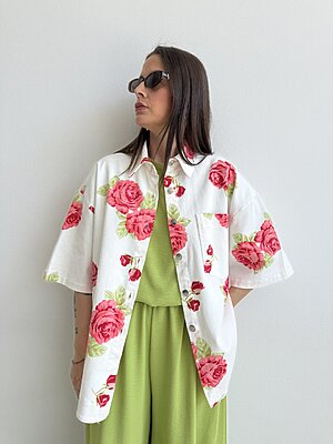 Giacca mm peonia denim