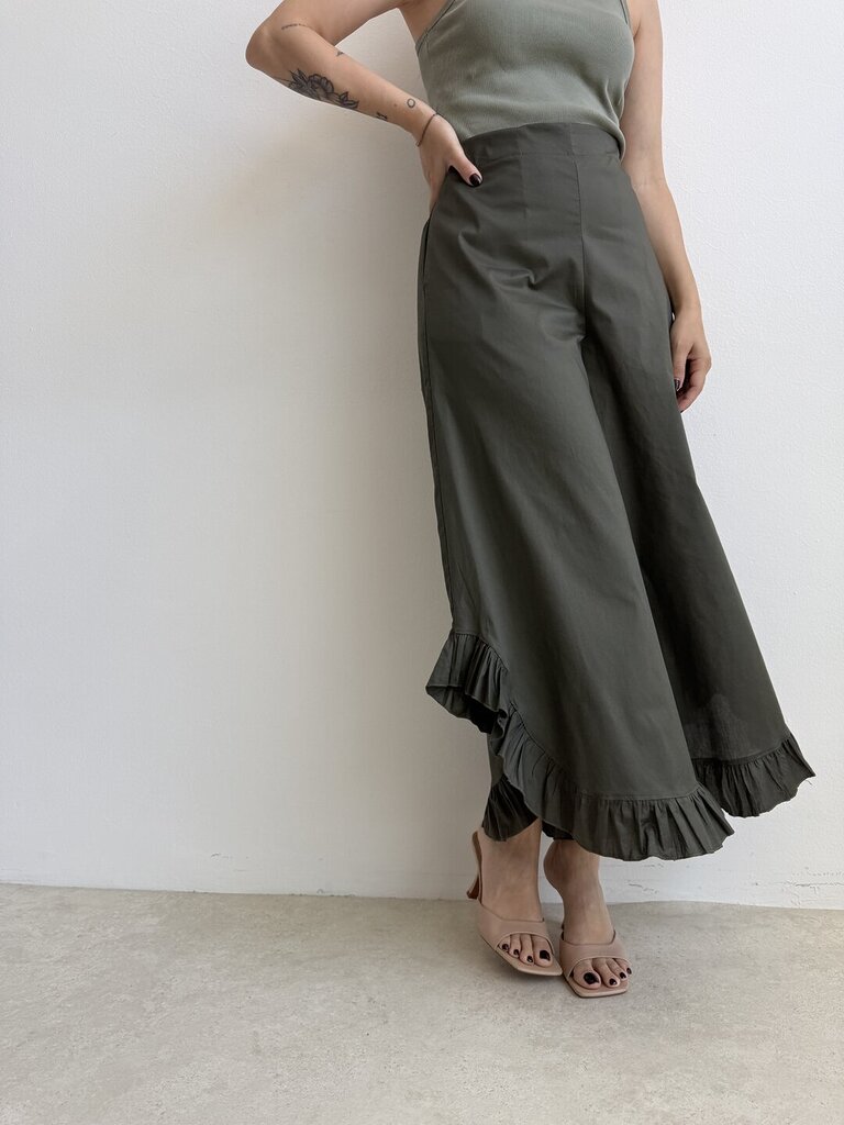 Panta Milvia Rouches - verde militare 