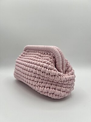 Clutch intreccio rosa