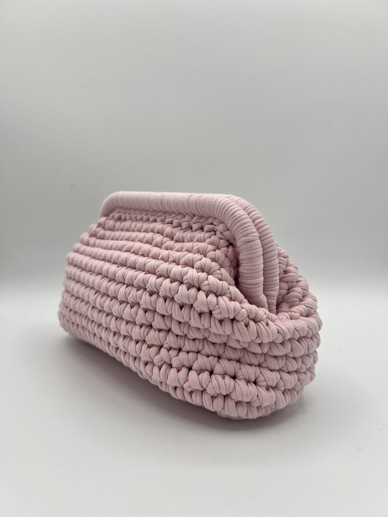 Clutch intreccio rosa 