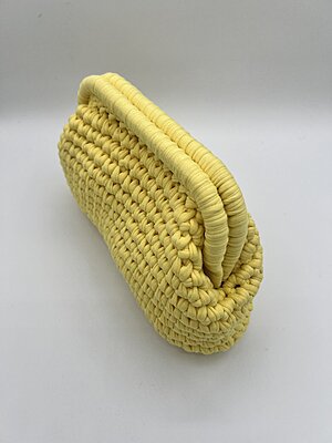 Clutch intreccio giallo