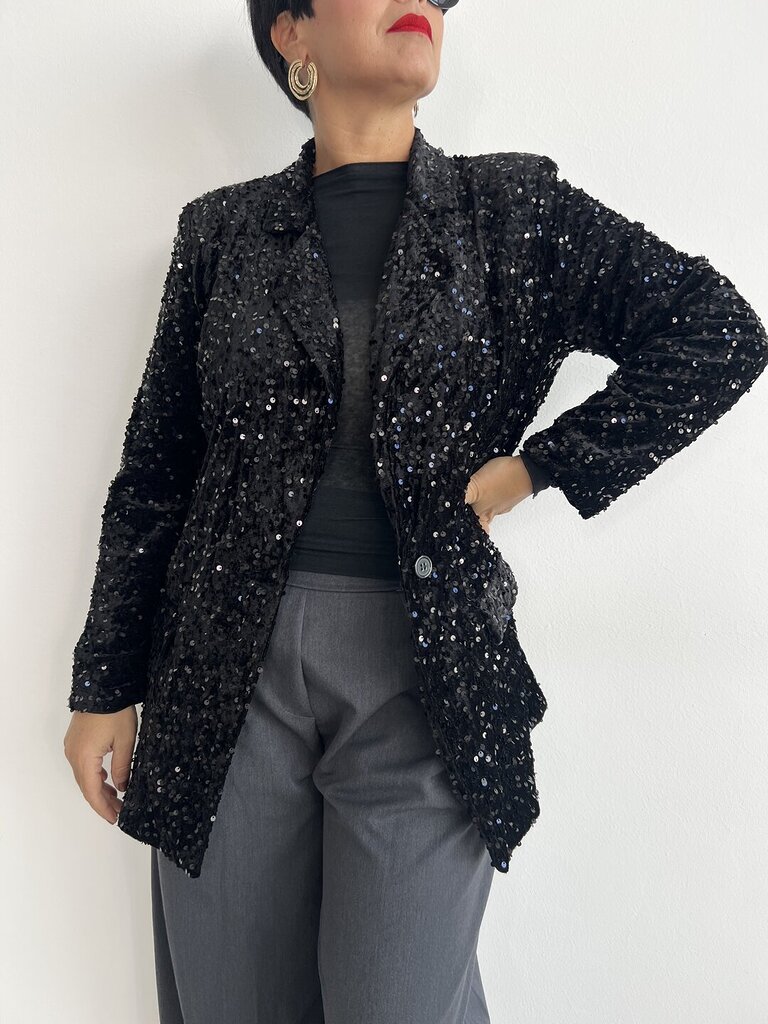 Giacca Glam paillettes - Nero 