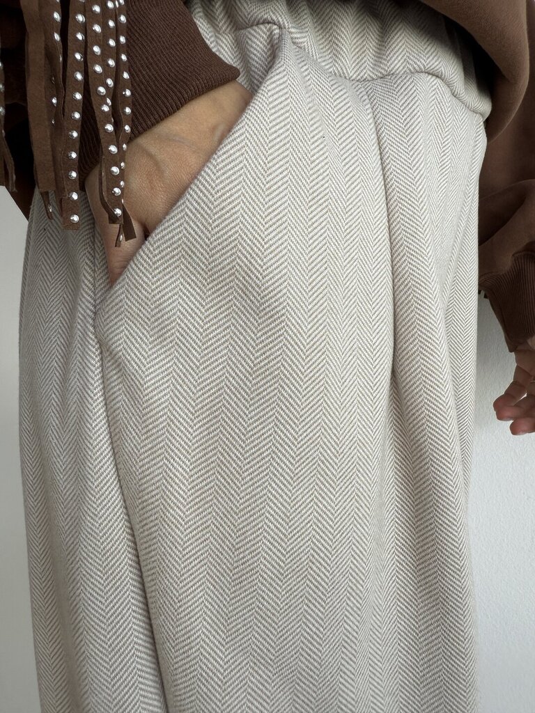 Panta spinato Clelia - Avorio 