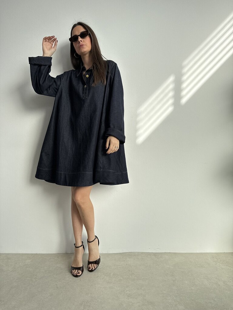 Dress svasato indaco 