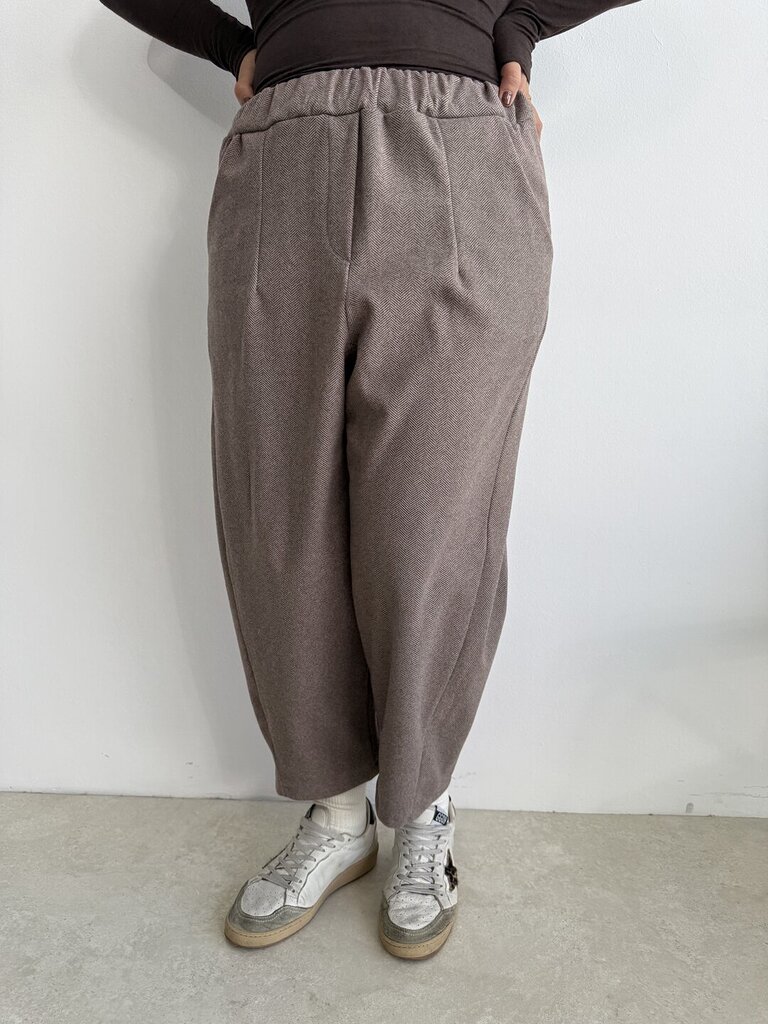 Panta spinato Clelia - nocciola 