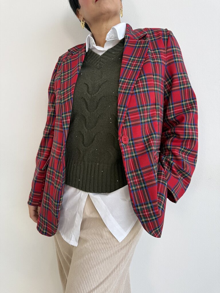 Giacca SantaClaus scozzere red 