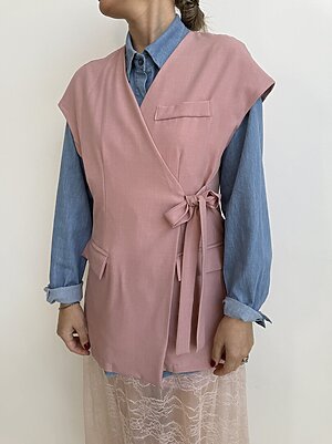 Maglia gilet incrocio